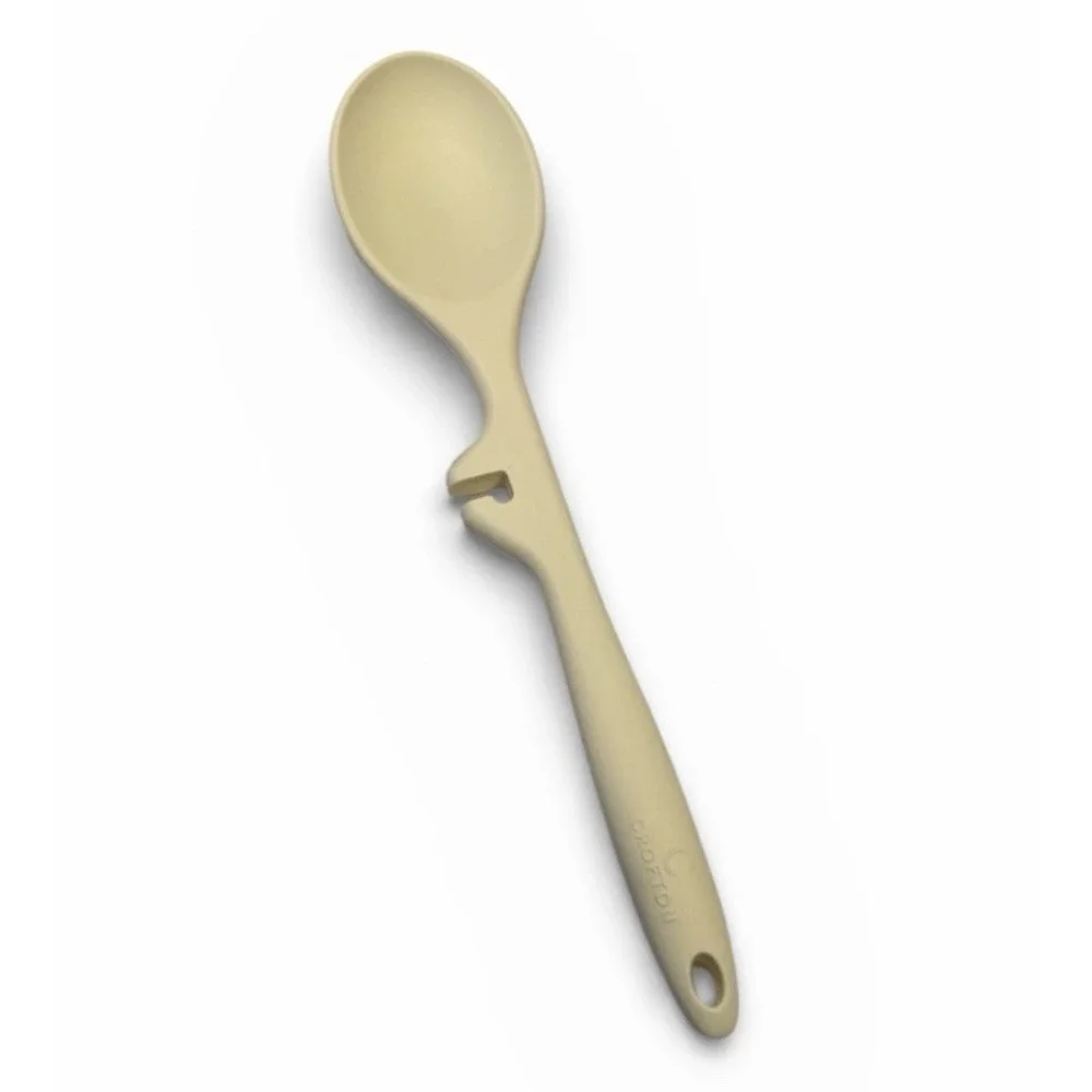 Crofton Lazy Silicone Spoon Cream Heat Resistant Cooking Utensil w/ Pot Rest‎